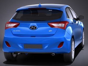 Hyundai Elantra GT 2017 vray 3D 모델