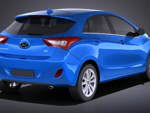 Hyundai Elantra GT 2017 vray 3D Model