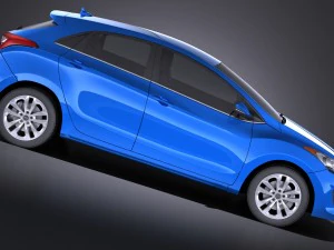 Hyundai Elantra GT 2017 vray 3D Model