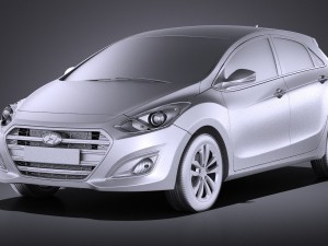 Hyundai Elantra GT 2017 vray 3D 모델