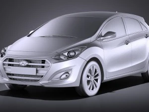 Hyundai Elantra GT 2017 vray 3D Model