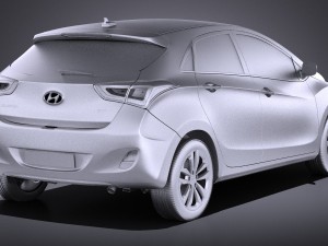 Hyundai Elantra GT 2017 vray 3D 모델