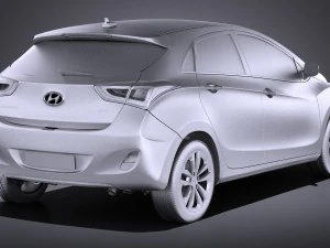 Hyundai Elantra GT 2017 vray 3D Model