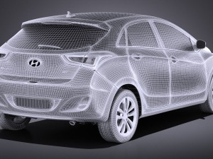 Hyundai Elantra GT 2017 vray 3D 모델