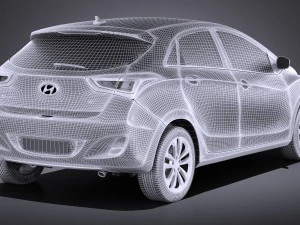 Hyundai Elantra GT 2017 vray 3D Model