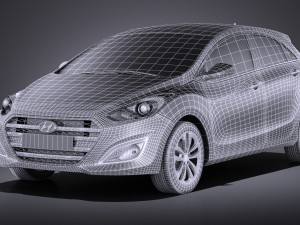 Hyundai Elantra GT 2017 vray 3D 모델