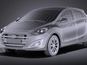 Hyundai Elantra GT 2017 vray 3D Model