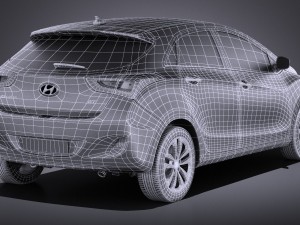 Hyundai Elantra GT 2017 vray 3D 모델