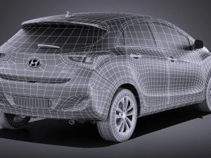 Hyundai Elantra GT 2017 vray 3D Model