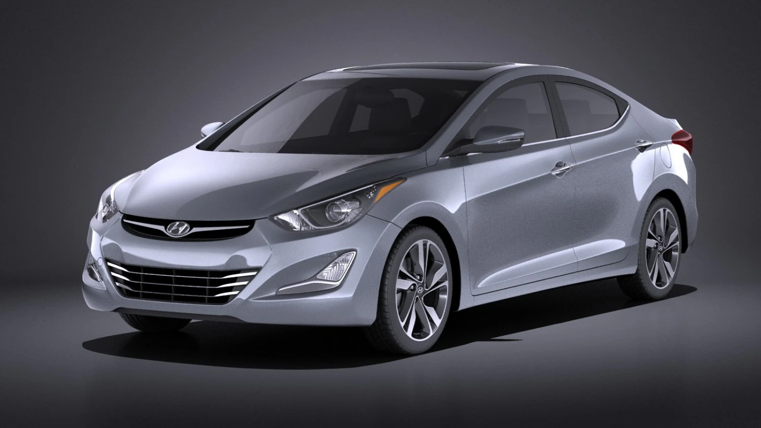 Hyundai Elantra Sedan 2016 vray 3D Model .c4d .max .obj .3ds .fbx .stl .blend 