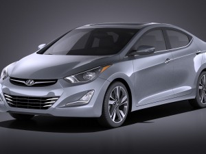 Hyundai Elantra Sedan 2016 vray 3D 모델
