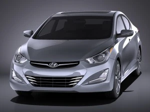 Hyundai Elantra Sedan 2016 vray 3D Model