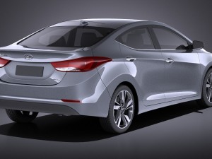 Hyundai Elantra Sedan 2016 vray 3Dモデル