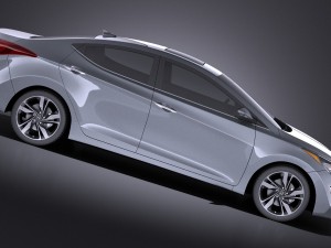 Hyundai Elantra Sedan 2016 vray 3Dモデル