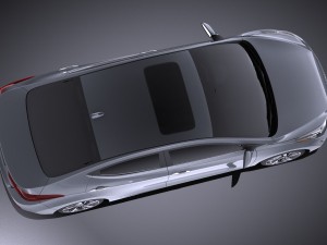 Hyundai Elantra Sedan 2016 vray 3Dモデル