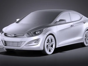 Hyundai Elantra Sedan 2016 vray 3D Model