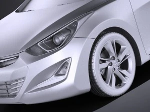 Hyundai Elantra Sedan 2016 vray 3D Model