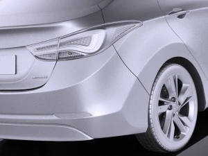 Hyundai Elantra Sedan 2016 vray 3D Model
