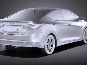 Hyundai Elantra Sedan 2016 vray 3D Model