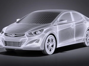 Hyundai Elantra Sedan 2016 vray 3D Model