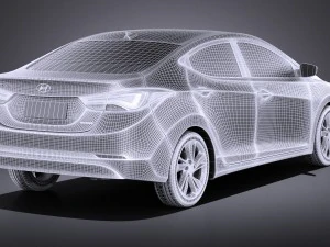 Hyundai Elantra Sedan 2016 vray 3D Model