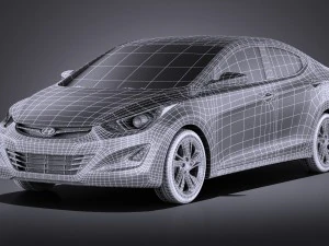 Hyundai Elantra Sedan 2016 vray 3D Model