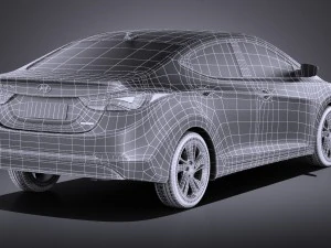 Hyundai Elantra Sedan 2016 vray 3D Model
