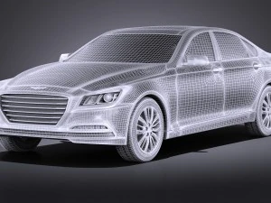 Hyundai Genesis 2016 vray 3D Model