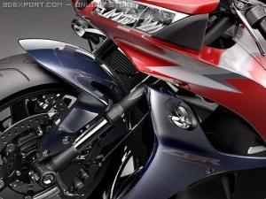 Honda CBR 600RR 2009 3D Model