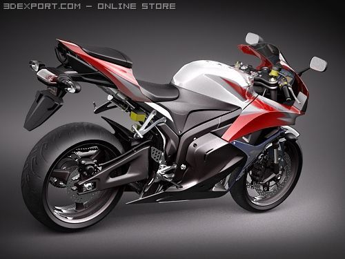 Honda CBR 600RR 2009 3D Model in Motorcycle 3DExport