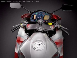 Honda CBR 600RR 2009 3D Model