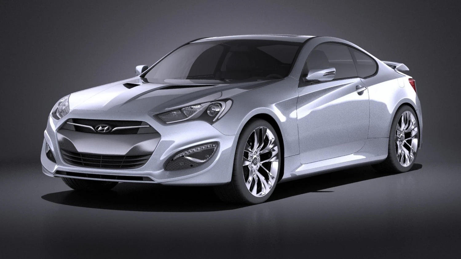 Hyundai Genesis Coupe 2016 vray 3D Model .c4d .max .obj .3ds .fbx .stl .blend 