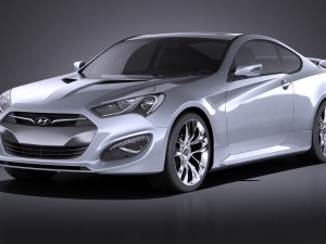 Hyundai Genesis Coupe 2016 vray 3D मॉडल