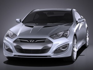 Hyundai Genesis Coupe 2016 vray 3D Model
