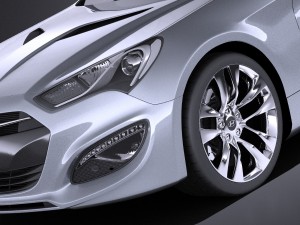 Hyundai Genesis Coupe 2016 vray 3D Model