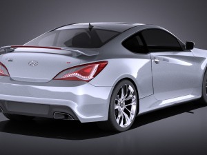 Hyundai Genesis Coupe 2016 vray 3D Model