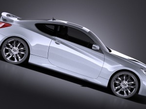 Hyundai Genesis Coupe 2016 vray 3D Model