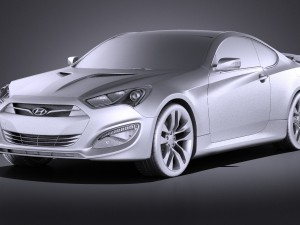 Hyundai Genesis Coupe 2016 vray 3D Model