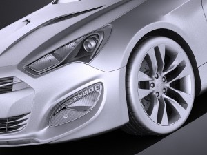 Hyundai Genesis Coupe 2016 vray 3D Model