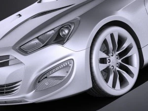 Hyundai Genesis Coupe 2016 vray 3D Model