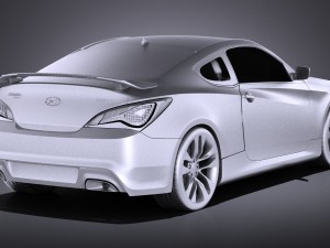 Hyundai Genesis Coupe 2016 vray 3D Model