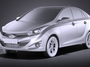Hyundai HB20S 2015 vray Modèle 3D