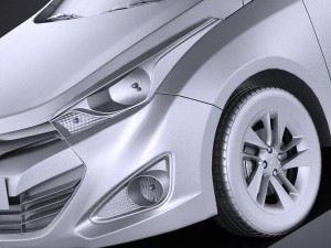 Hyundai HB20S 2015 vray Modèle 3D