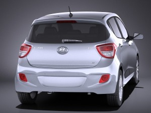 Hyundai i10 2016 vray 3D Model