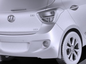 Hyundai i10 2016 vray 3D Model