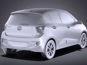 Hyundai i10 2016 vray 3D Model