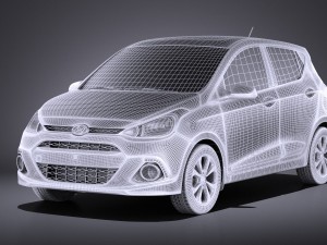 Hyundai i10 2016 vray 3D Model