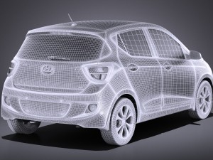 Hyundai i10 2016 vray 3D Model