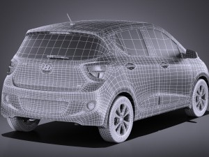 Hyundai i10 2016 vray 3D Model