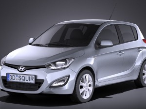 Hyundai i20 5-door 2014 vray 3D Model